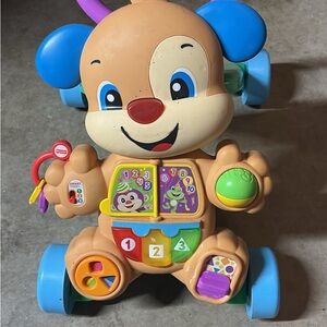 Interactive Learning Puppy Toy - Blue and Brown